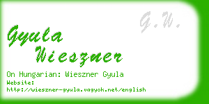 gyula wieszner business card
